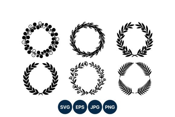 Botanical Wreaths Graphics for Local Branding