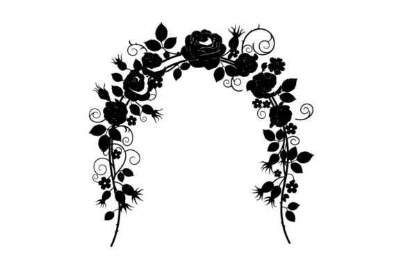 Floral Arch Graphics for Editorial and Web Design