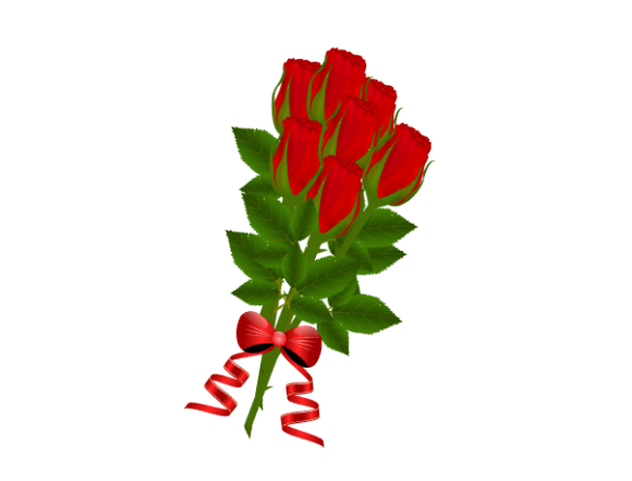 Fresh Bouquet of Red Roses Graphics