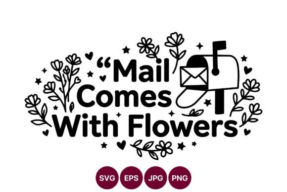 Mail Comes with Flowers Graphics for Editorial Use