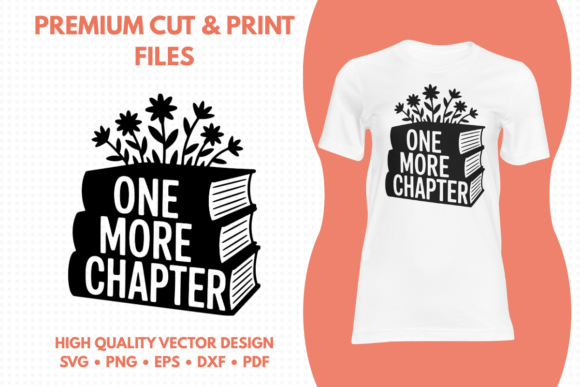 One More Chapter Book Flowers Graphics