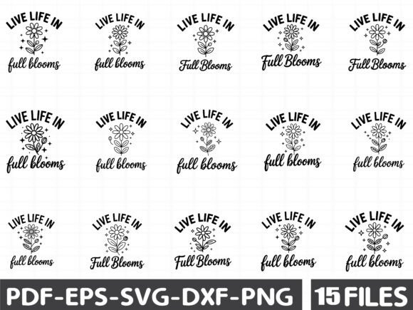 Spring Flowers Positive Quote SVG Graphics